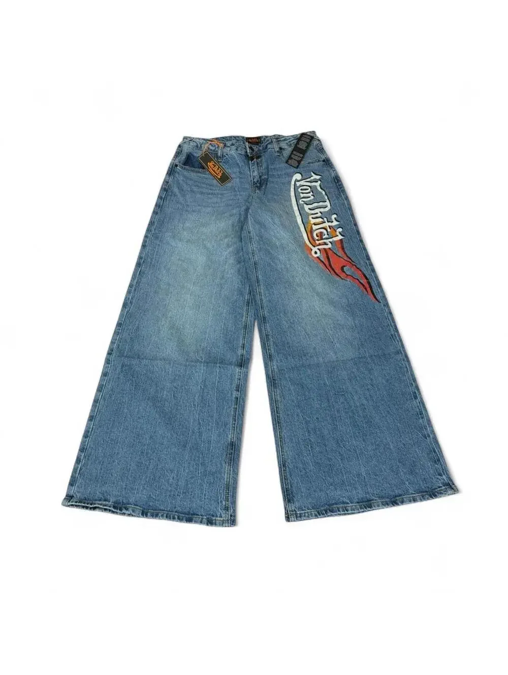 Von Dutch original y2k style baggy jeans with cool print - Picture 2 of 8